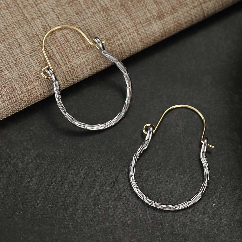 Geometric-Shaped Pendant Earrings, Minimalist Style